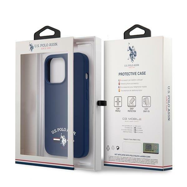 US Polo Silicone Collection Cover iPhone 13 Pro / 13 - Marineblå Blue