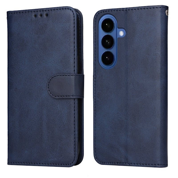 Samsung Galaxy S26 Plus Plånboksfodral Konstläder Folio Flip - Blå