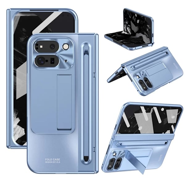 Mobilskal till Google Pixel 10 Pro Fold Kickstand Hinge PC - Blå Blå