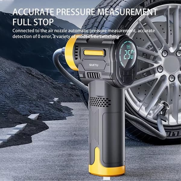Bärbar Billuftpump Trådlös Elektrisk Däckpump med Display ST-5527
