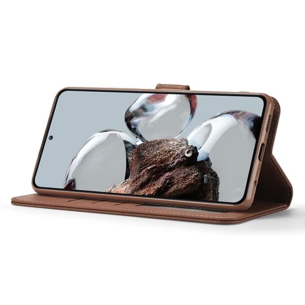 LC.IMEEKE Xiaomi 12T 5G Plånboksfodral Konstläder - Brun
