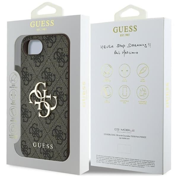 Guess Mobilskal till iPhone 16e 4G Big Logo - Brun Brun