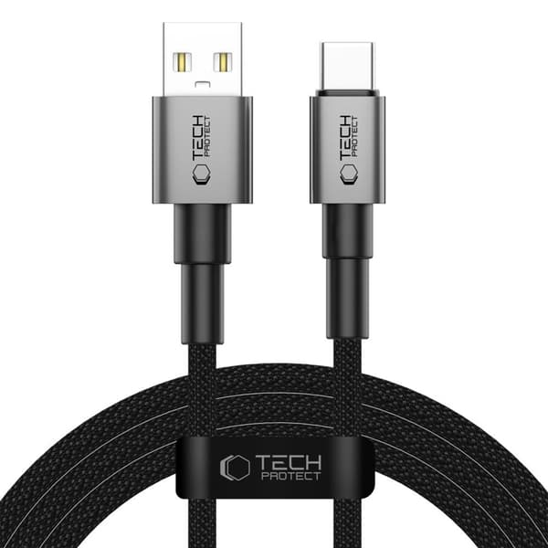 Tech-Protect USB-A til USB-C Kabel Ultraboost 200CM 15W - Grå Grå