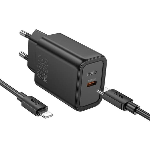 HOCO Snabbladdare USB-C 30W USB-C/Lightning Kabel N62 PD QC Black