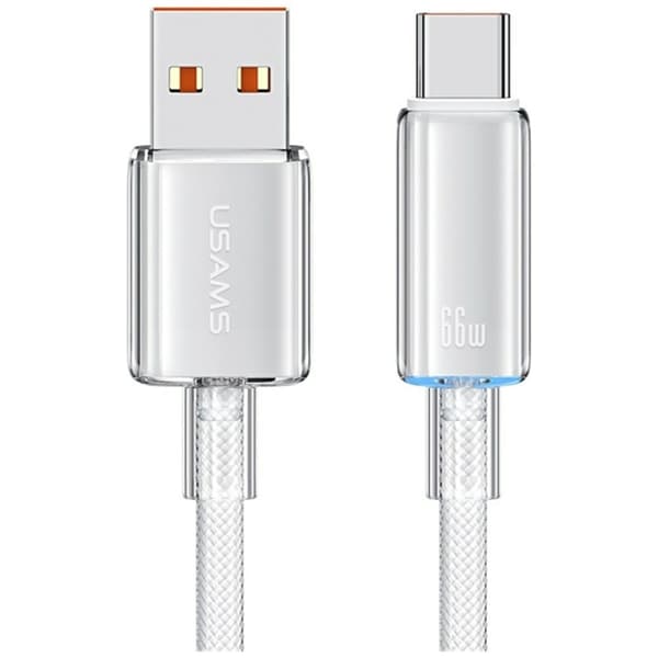 Usams USB-A til USB-C Kabel 1.2m Cloud - Hvid Vit