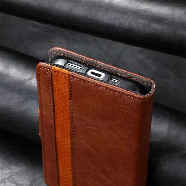 CASENEO Mobilskal till iPhone 16e KonstLäder - Dark Brown