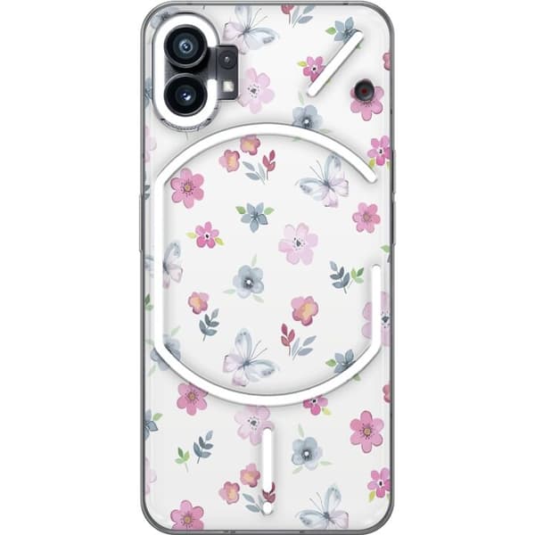 Mobilskal till Nothing Phone (1) med Blommor och fjärillar