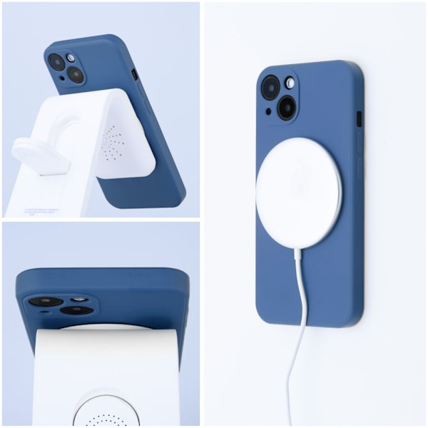 Silikon Magsafe Skal för iPhone 11 PRO i blått med magnetiskt lock.