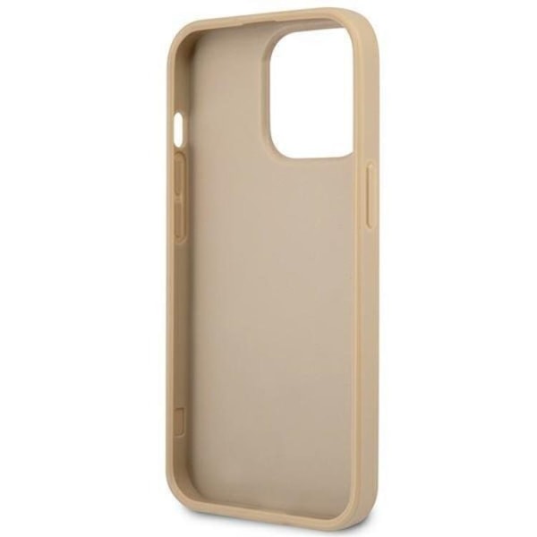 Guess iPhone 13 Pro Skal Saffiano Triangle Logo - Beige Beige
