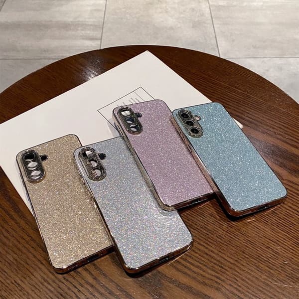 Mobilskal för Samsung Galaxy S26 Glitter Anti Drop PC + TPU - Rosa