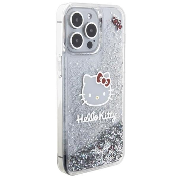Hello Kitty iPhone 15 Pro Max Mobilskal Liquid Glitter Charms