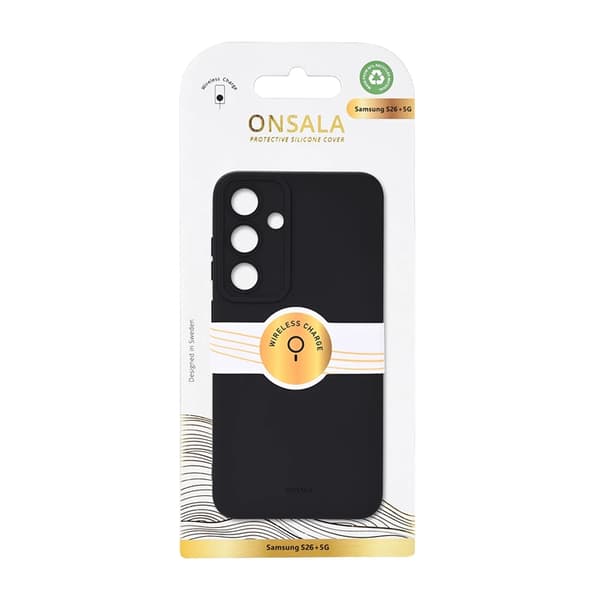 Onsala Mobilskal för Galaxy S26 Plus Silikonkänsla - Svart Svart