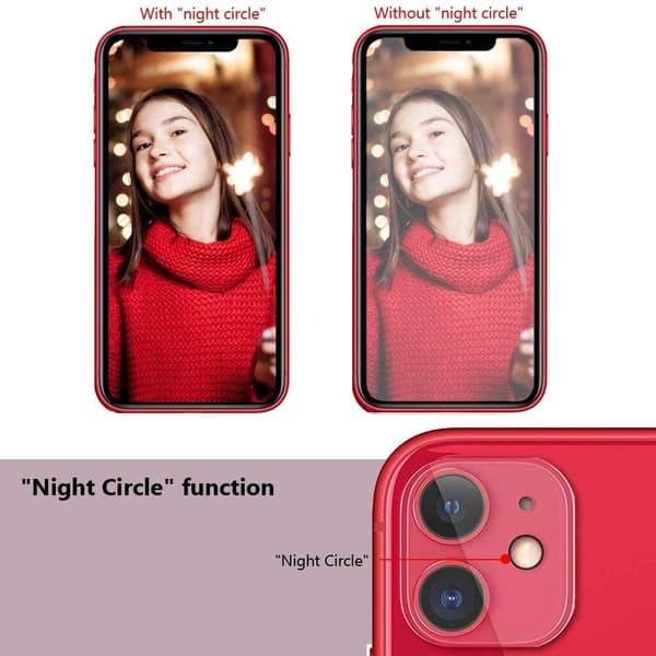 [2-PACK] Kamerans linssi suoja karkaistusta lasista iPhone 11 - Kirkas Transparent