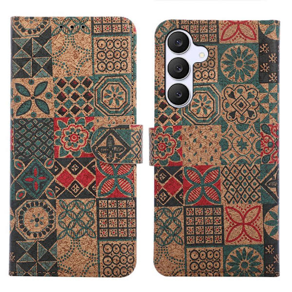 Plånboksfodral för Samsung Galaxy S26 Plus Konstläder Ställ - Blommor