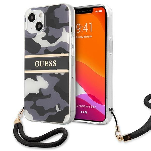 Guess Camo Strap Collection Skal iPhone 13 mini - Musta Black