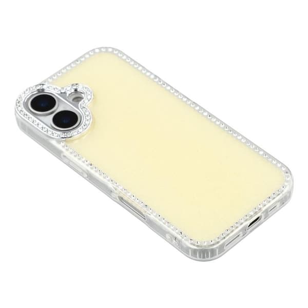Mobilskal till iPhone 17 Rhinestone Edge - Glitter Gul Gul