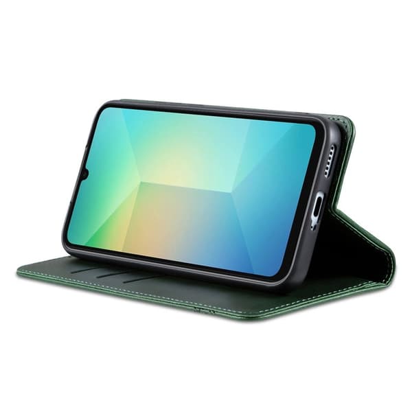 AZNS Samsung Galaxy S25 FE Plånboksfodral Konstläder - Grön