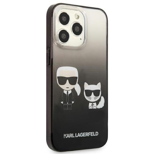 Karl Lagerfeld iPhone 13 Pro Skal Gradient Ikonik Karl & Choupette - Svart Svart