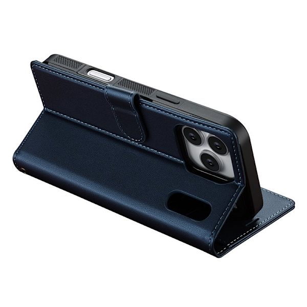 LC.IMEEKE L2 Series iPhone 17 Pro Plånboksfodral Konstläder - Blå