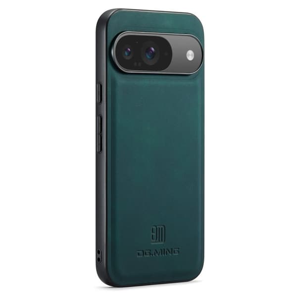 DG.MING Mobilskal till Google Pixel 9 Pro PU Läder Hybrid Grön