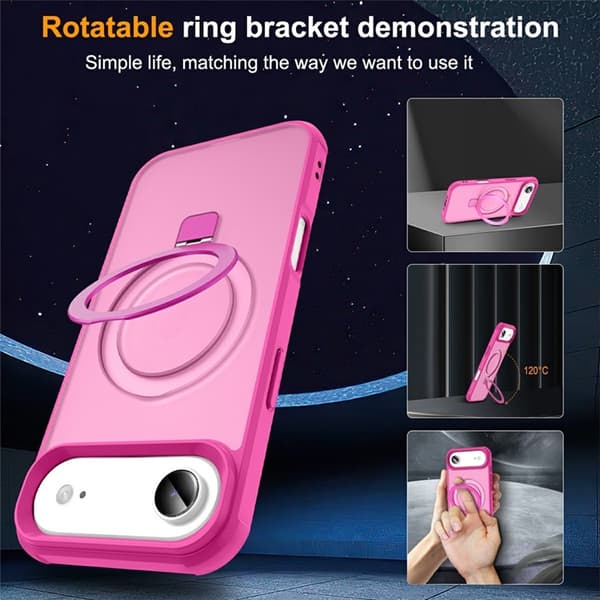 Mobilskal till iPhone Air MagSafe TPU+PC Kickstand - Rosa Rosa