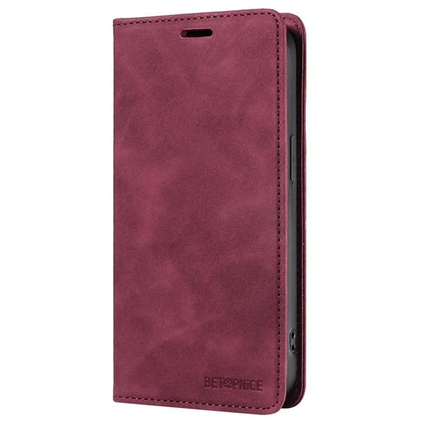 BETOPNICE 003 iPhone 16 Plånboksfodral i Konstläder - Röd