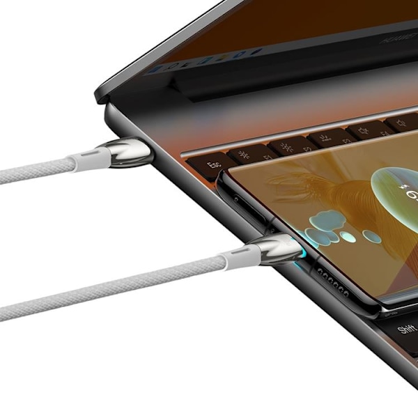 Baseus USB-C till USB-C kabel 100W 2m - Vit
