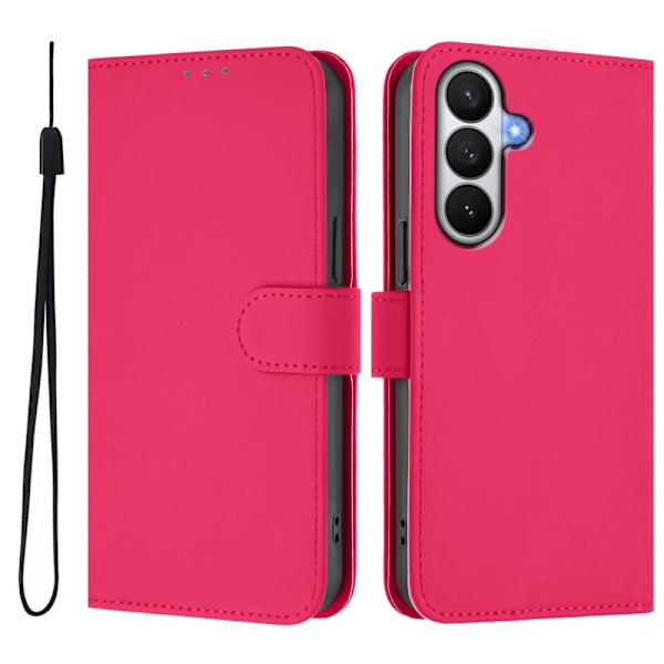 Samsung Galaxy S26 / S26 Pro Plånboksfodral Konstläder - Rosaröd