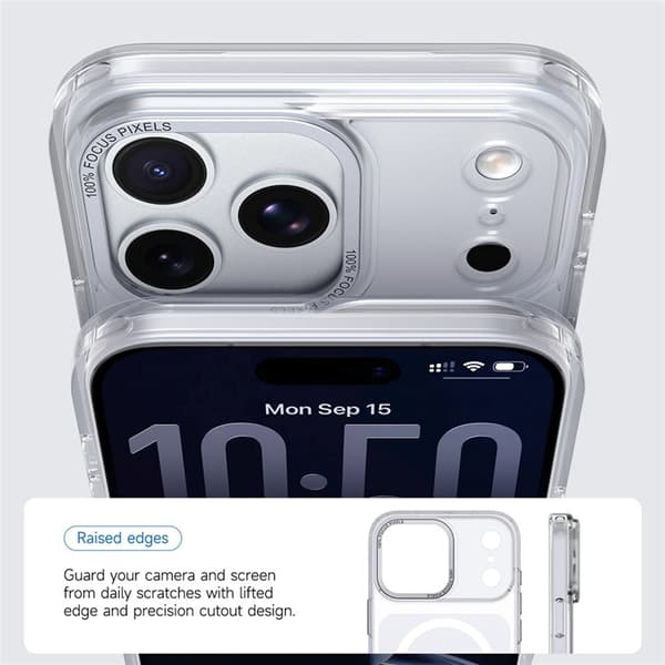 Mobilskal till iPhone 17 Pro MagSafe TPU Acrylic - Silver Silver