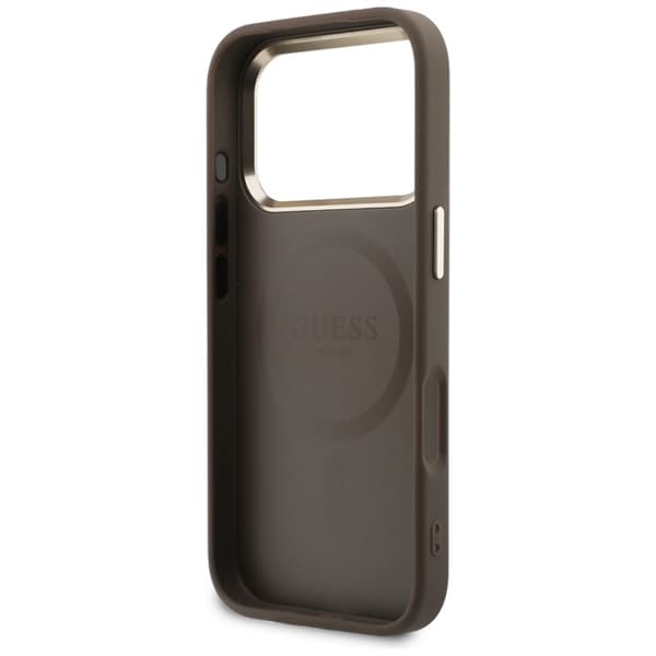 Guess Mobilskal För iPhone 17 Pro MagSafe Perforated 4G - Brun