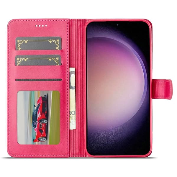 LC.IMEEKE Samsung Galaxy S25 Plånboksfodral Konstläder - Rosa