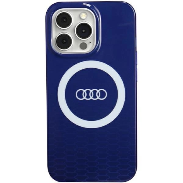 Audi iPhone 13/13 Pro Cover Magsafe IML Big Logo - Blå