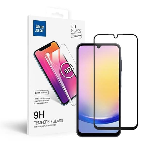 Blue Star Galaxy A15 5G Skærmbeskytter 5D - Sort Black