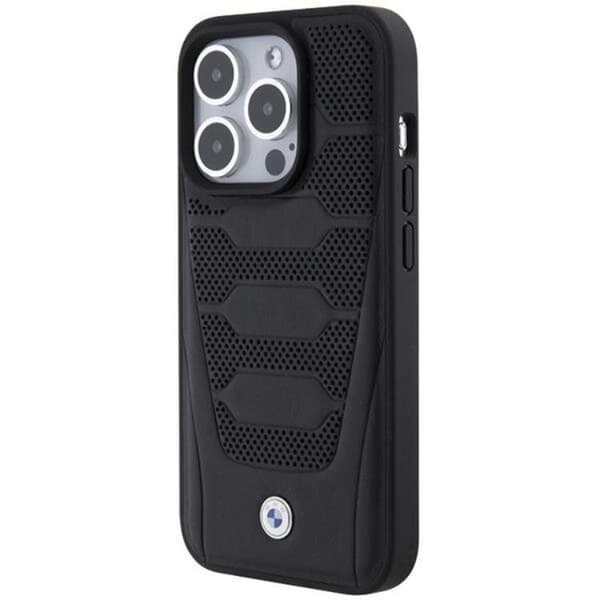 BMW Mobilskal till iPhone 15 Pro Max Läder Seats Pattern - Svart Svart