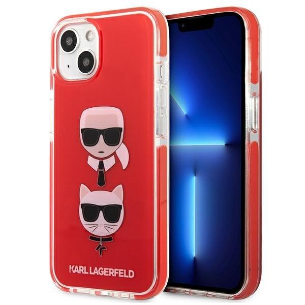 Karl Lagerfeld TPE Karl & Choupette Etui iPhone 13 Mini - Rød