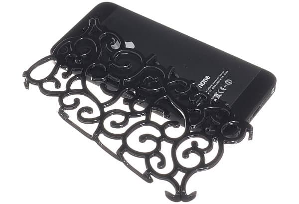 Mønstret Bagsidecover til Apple iPhone 5/5S/SE (Sort) Black