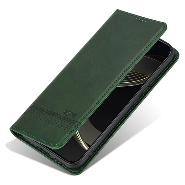 AZNS Xiaomi 15 Plånboksfodral Konstläder - Grön