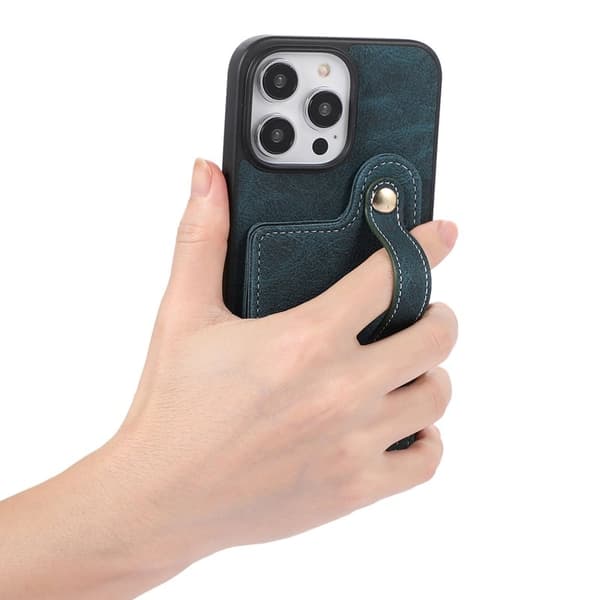 ABEEL Style 03 Mobilskal till iPhone 15 Plus PU Läder Blå