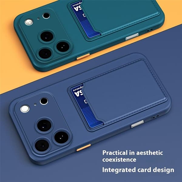 Mobilskal till iPhone 17 Pro Korthållare TPU - Vit Vit
