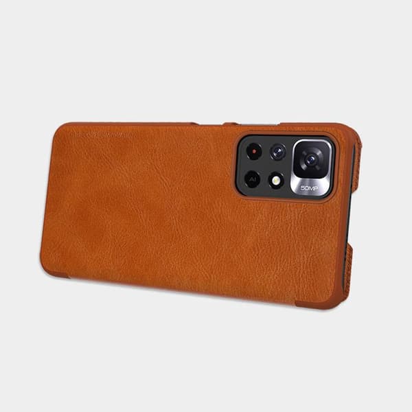Nillkin Qin Plånboksfodral Xiaomi Poco M4 Pro 5G - Brun Brun