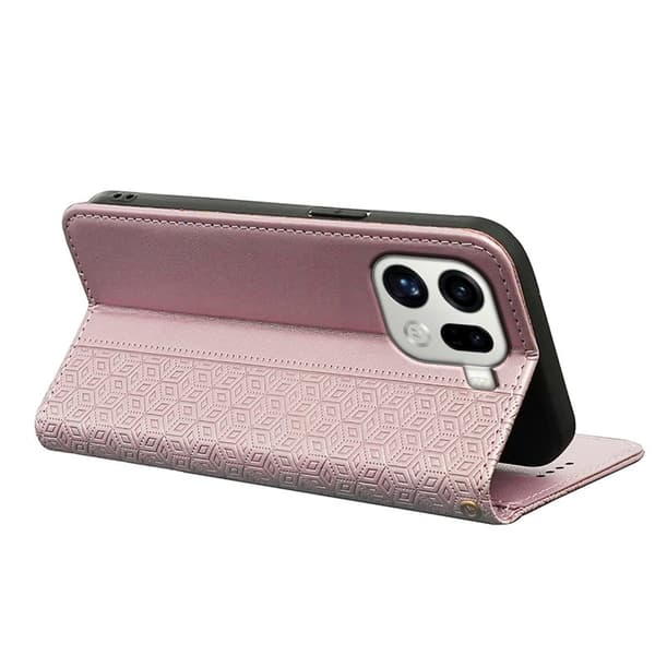 Oppo Find X9 Pro 5G Plånboksfodral Konstläder - Roséguld