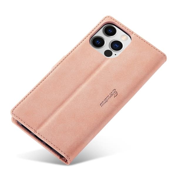 FORWENW F1 Series iPhone 14 Pro Max Plånboksfodral Konstläder - Roséguld
