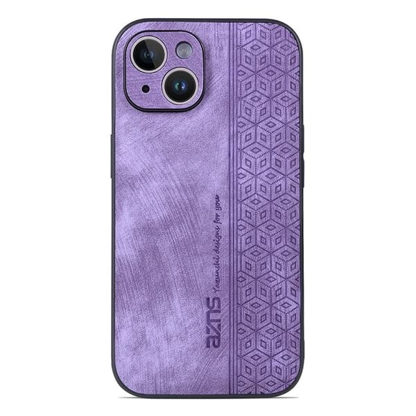 AZNS Mobilskal till iPhone 15 Plus Anti-Scratch PU Läder - Lila