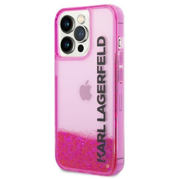 Karl Lagerfeld iPhone 14 Pro Max Case Liquid Glitter Elong - Rose