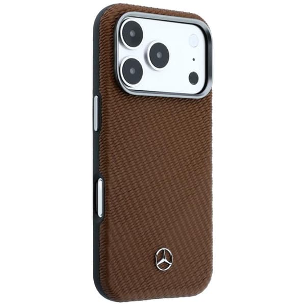 Mercedes Mobilskal för iPhone 17 Pro Max MagSafe Läder Wood Effect - Kamel