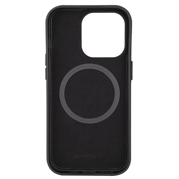 Essentials iPhone 14 Pro Max Mobile Case Magsafe nahka - musta