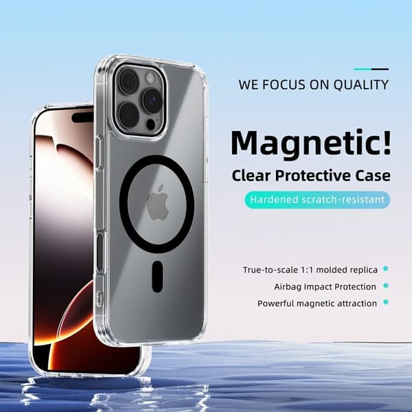 ABEEL Mobilskal till iPhone 16 Pro MagSafe Anti Scratch Svart