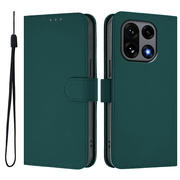 OnePlus 15 5G Plånboksfodral Solid Färg Konstläder Grön