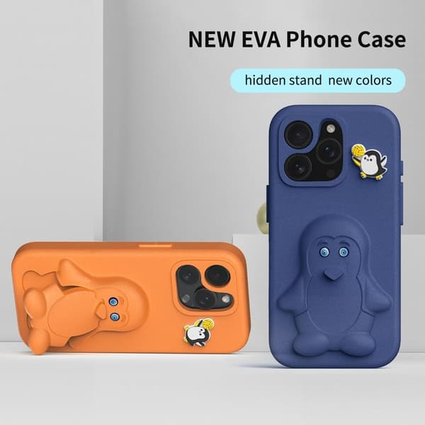 Penguin Mobilskal till iPhone 13 Pro Kickstand Stöttålig EVA - Orange