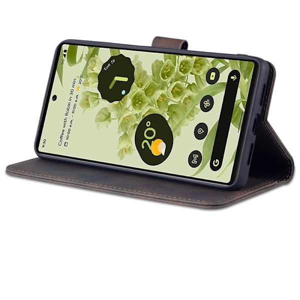 AZNS Google Pixel 6 Pro Plånboksfodral TPU+Konstläder - Brun